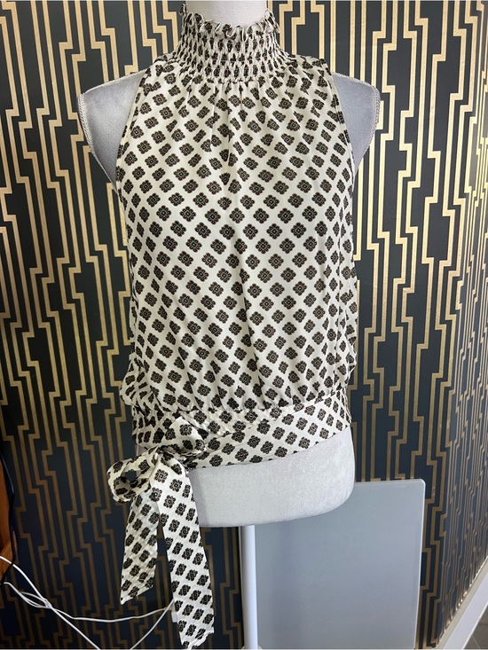 cinq a sept Tops - cinq a sept Women's Printed Ivory Top